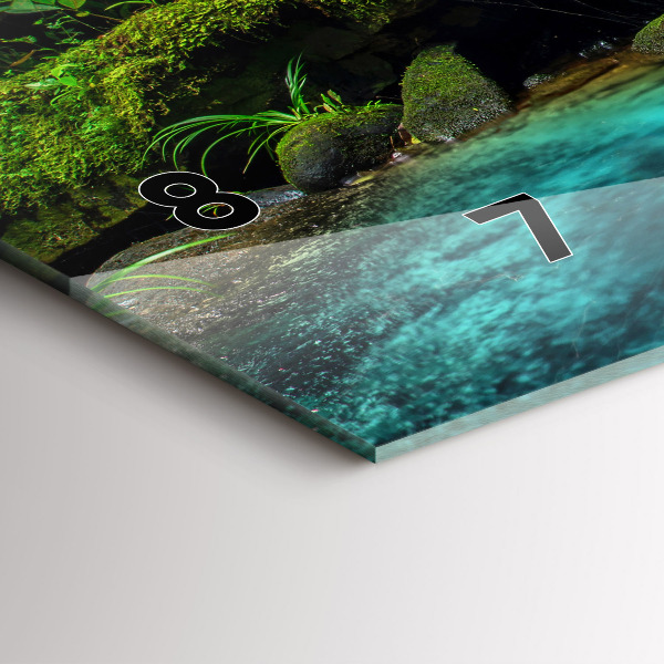 Horizontal wall clock Waterfall Thailand