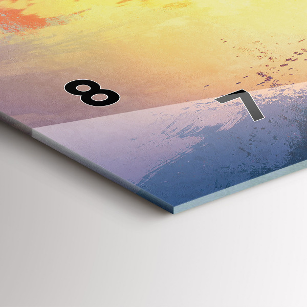 Horizontal wall clock Autumn Landscape