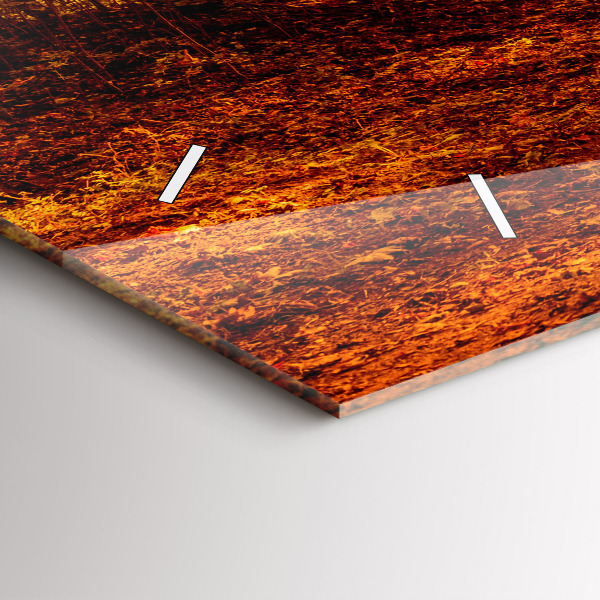 Horizontal wall clock Forest landscape in the sun