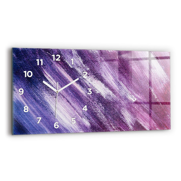 Horizontal wall clock Acrylic paint texture