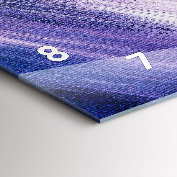 Horizontal wall clock Acrylic paint texture