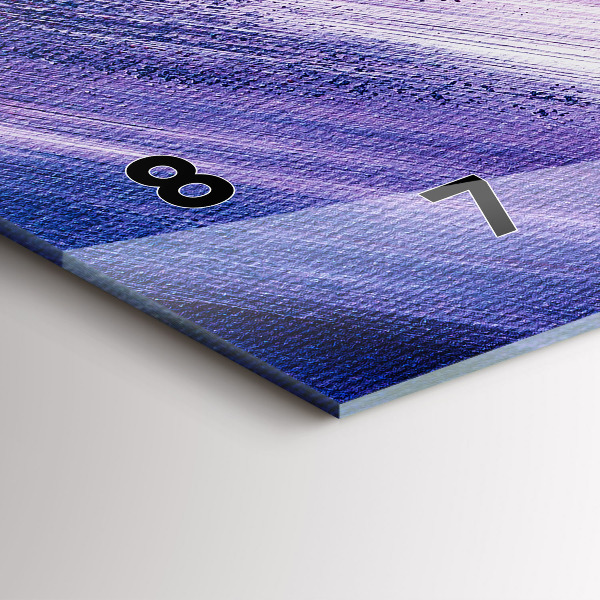 Horizontal wall clock Acrylic paint texture