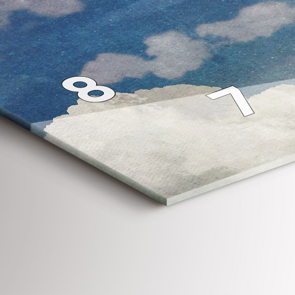 Horizontal wall clock Girl on the moon