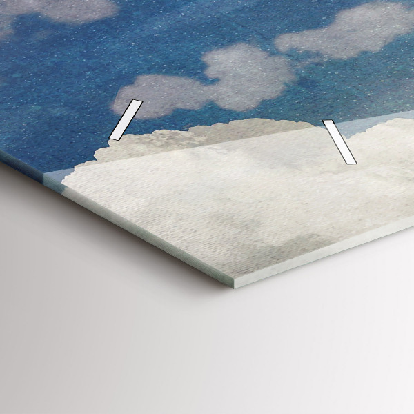 Horizontal wall clock Girl on the moon