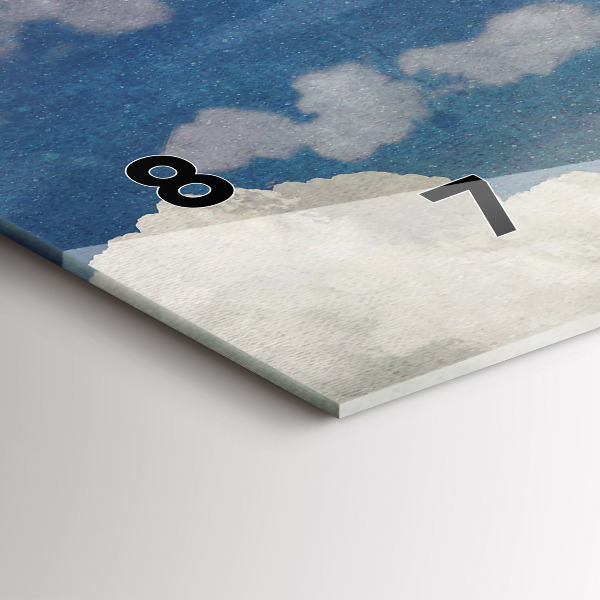 Horizontal wall clock Girl on the moon