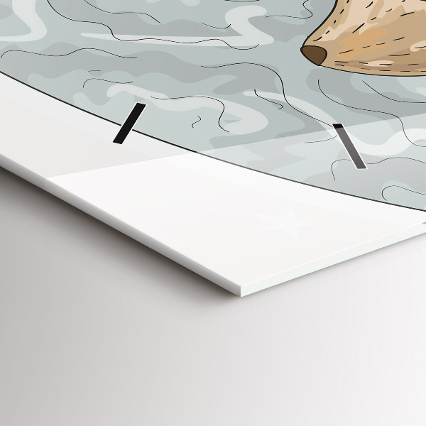 Horizontal wall clock Nocturnal animals Moon