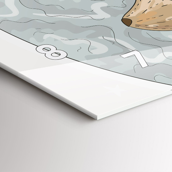 Horizontal wall clock Nocturnal animals Moon