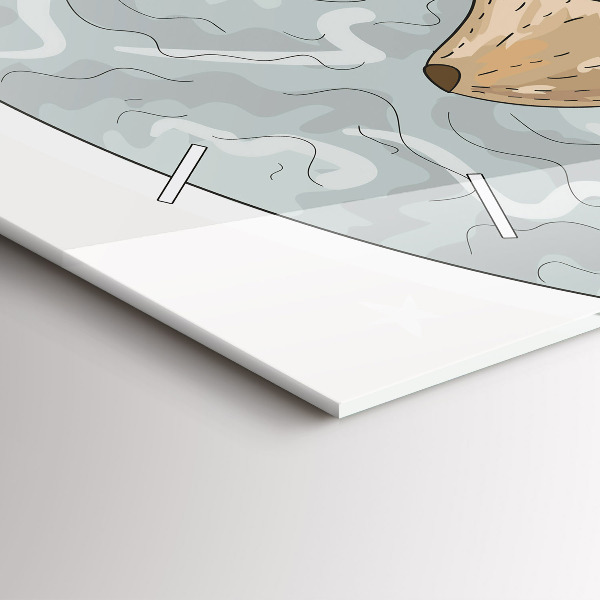 Horizontal wall clock Nocturnal animals Moon