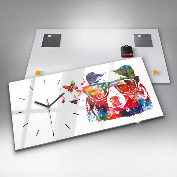 Horizontal wall clock Bear Head