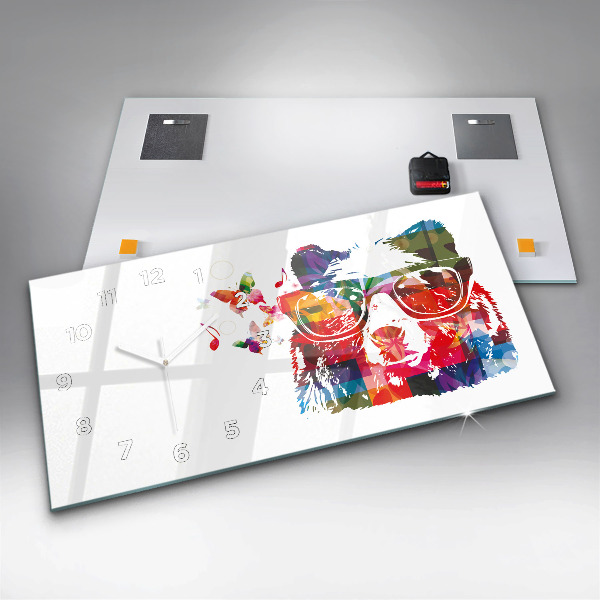 Horizontal wall clock Bear Head