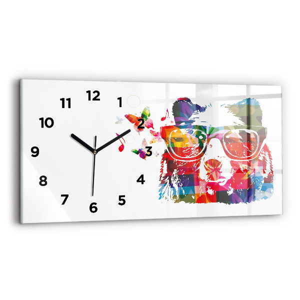 Horizontal wall clock Bear Head