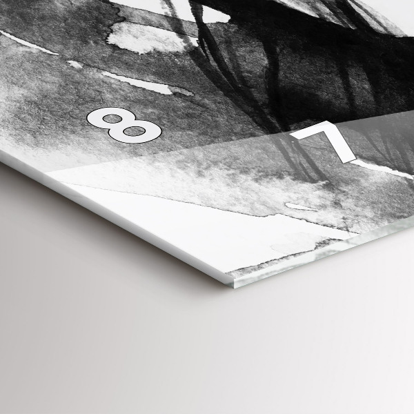 Horizontal wall clock Portrait of a woman watercolor