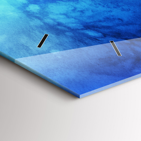 Horizontal wall clock Colored Spots