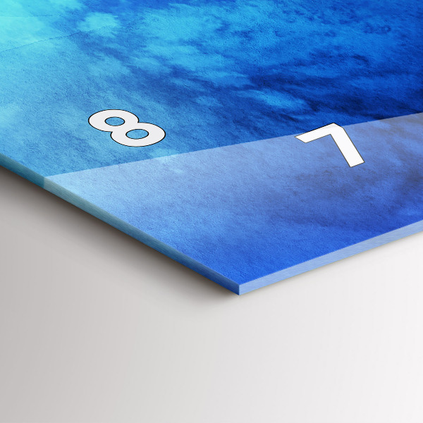 Horizontal wall clock Colored Spots