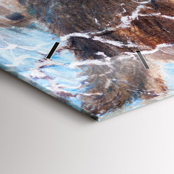 Horizontal wall clock Wolves in the forest