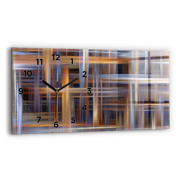Horizontal wall clock Abstract Geometry