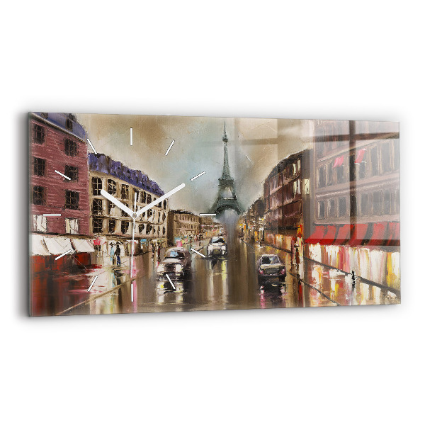Horizontal wall clock City of Paris