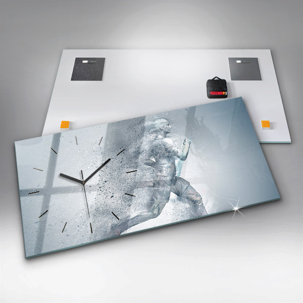 Horizontal wall clock Running man
