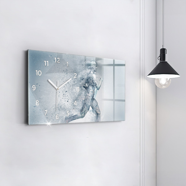 Horizontal wall clock Running man