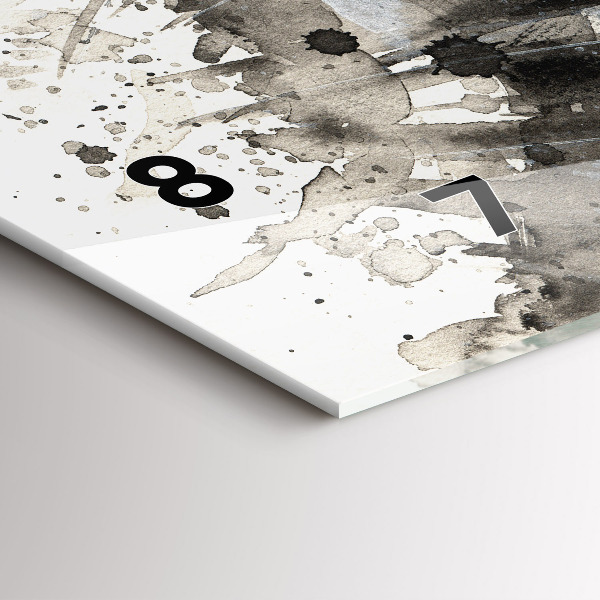 Horizontal wall clock Painted portrait