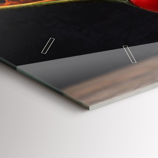 Horizontal wall clock Pepperoni Pepper