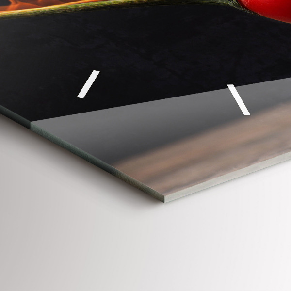 Horizontal wall clock Pepperoni Pepper