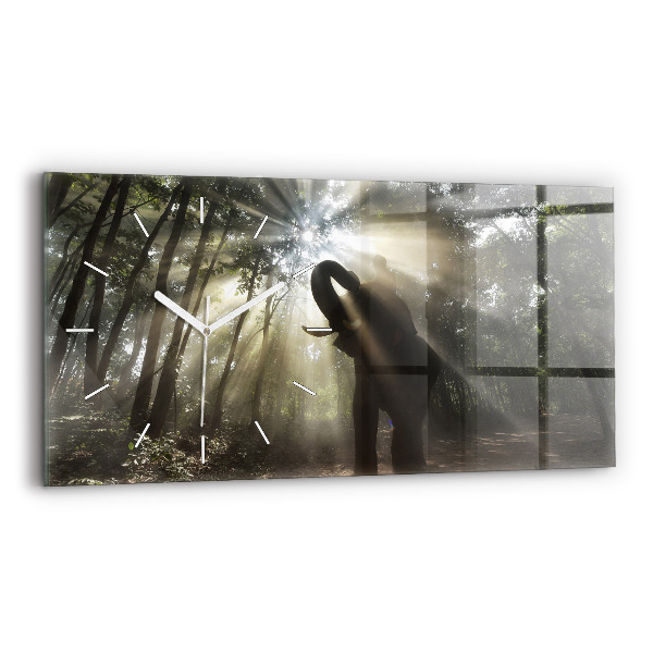 Horizontal wall clock Elephant In The Jungle