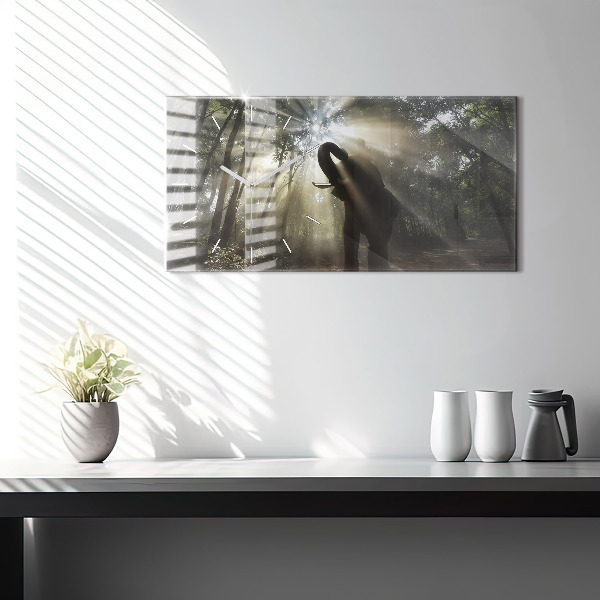 Horizontal wall clock Elephant In The Jungle