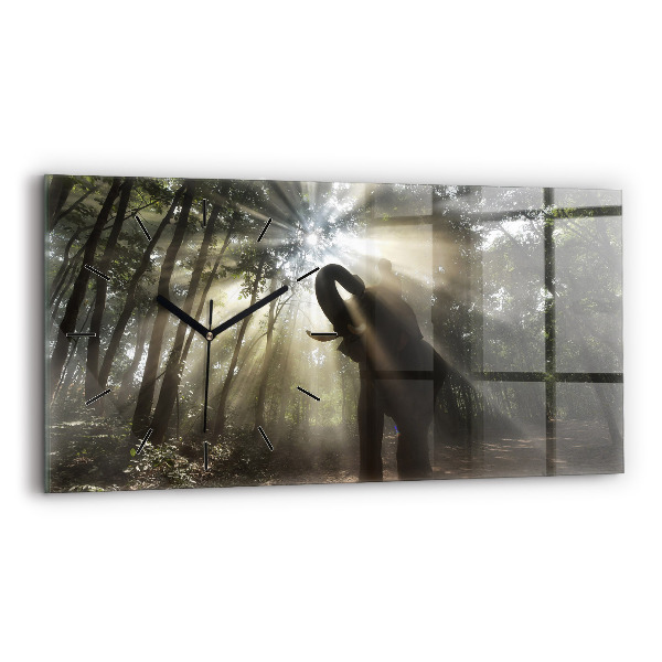 Horizontal wall clock Elephant In The Jungle