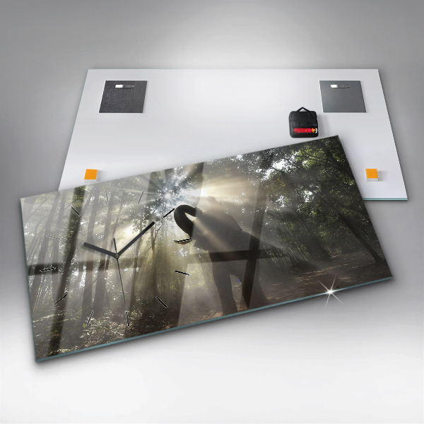 Horizontal wall clock Elephant In The Jungle