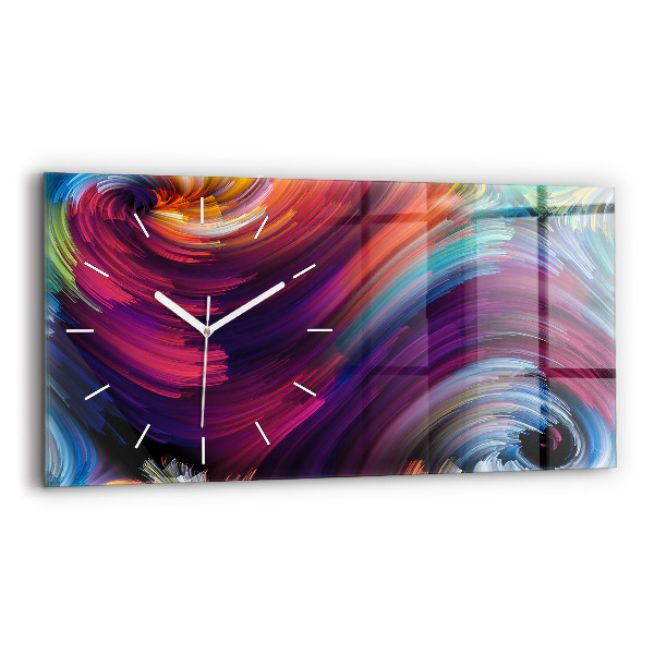 Horizontal wall clock Abstraction hall