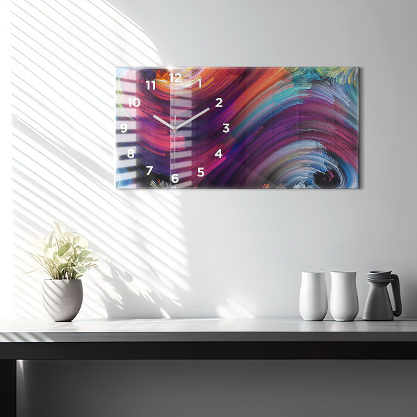 Horizontal wall clock Abstraction hall