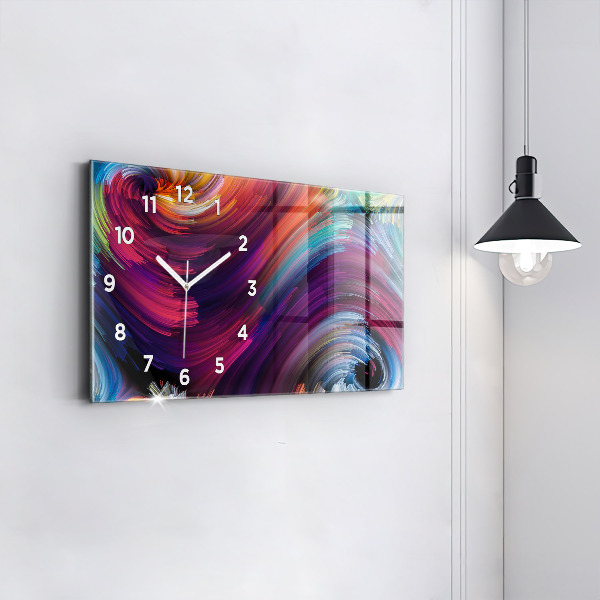 Horizontal wall clock Abstraction hall