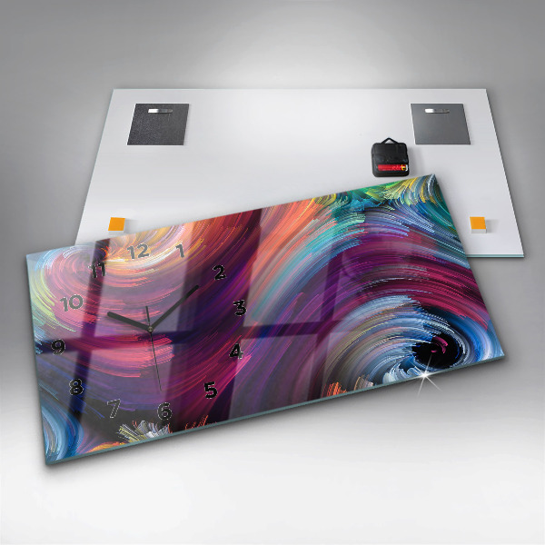 Horizontal wall clock Abstraction hall