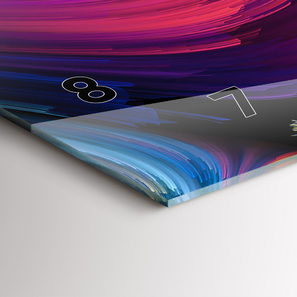 Horizontal wall clock Abstraction hall