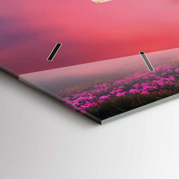 Horizontal wall clock A house for birds