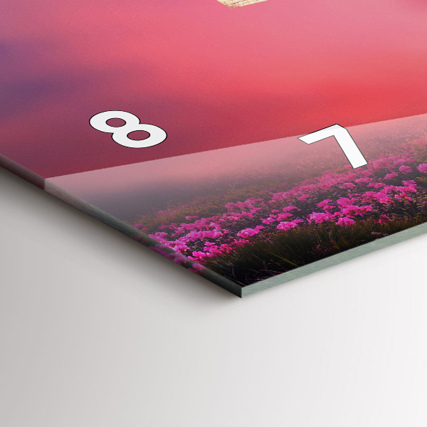 Horizontal wall clock A house for birds