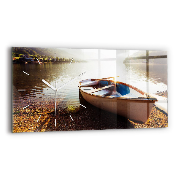 Horizontal wall clock Lake view
