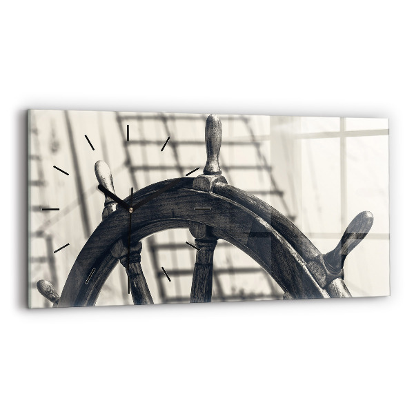 Horizontal wall clock Ancient ship