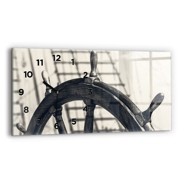 Horizontal wall clock Ancient ship