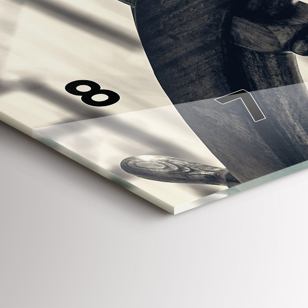 Horizontal wall clock Ancient ship