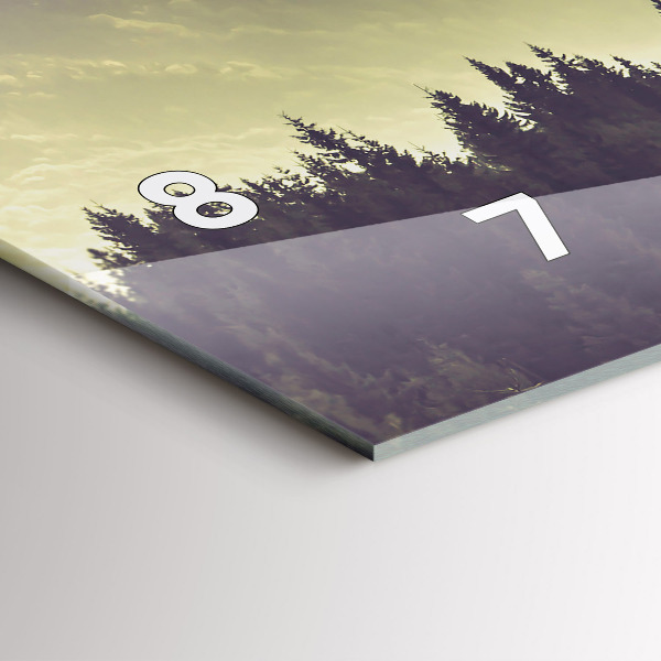 Horizontal wall clock Misty Mountain Slopes