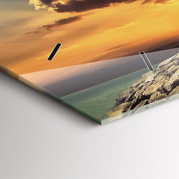 Horizontal wall clock Lighthouse On The Sea