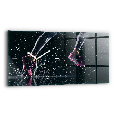 Horizontal wall clock Healthy lifestyle and running