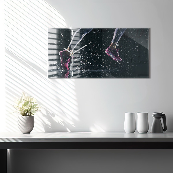 Horizontal wall clock Healthy lifestyle and running