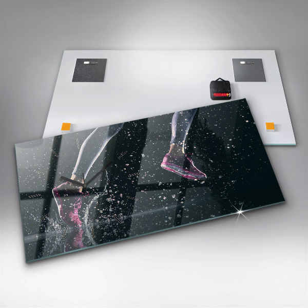 Horizontal wall clock Healthy lifestyle and running