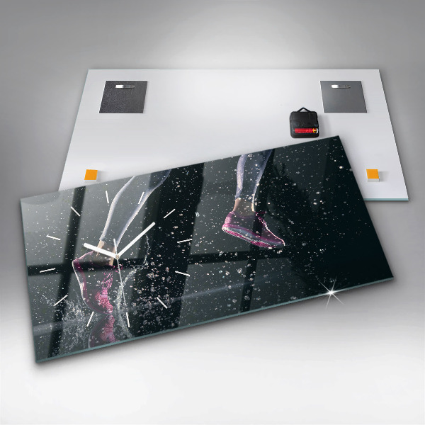 Horizontal wall clock Healthy lifestyle and running