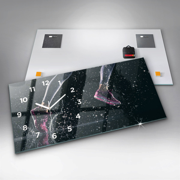 Horizontal wall clock Healthy lifestyle and running