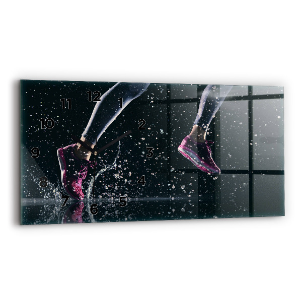 Horizontal wall clock Healthy lifestyle and running
