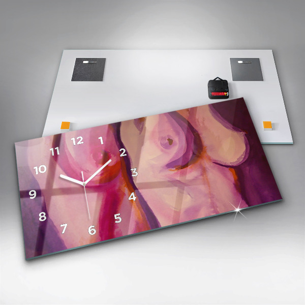 Horizontal wall clock Painting Women